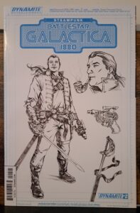 Steampunt Battlestar Galactica 1880 # 2 Starbuck Concept Art Variant