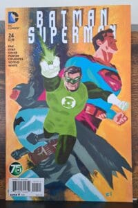 Batman / Superman # 24 Dave Bullock Green Lantern 75th Anniversary Variant