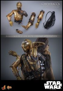 Star Wars Episode V Movie Masterpiece Action Figure 1/6 Chewbacca with Disassembled C-3PO 36 cm - Image 22