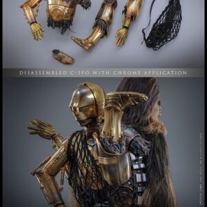 Star Wars Episode V Movie Masterpiece Action Figure 1/6 Chewbacca with Disassembled C-3PO 36 cm - Image 22