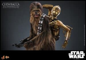 Star Wars Episode V Movie Masterpiece Action Figure 1/6 Chewbacca with Disassembled C-3PO 36 cm - Image 5