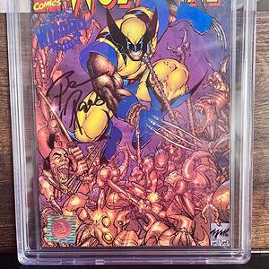 Wolverine #1/2 Blue Foil CBCS 8.0 Signed by Ben Raab (Marvel Comics/Wizard)