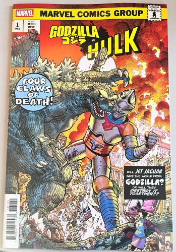 Godzilla vs Hulk #1 one-shot Nick Bradshaw Monster Homage variant (Marvel Comics)